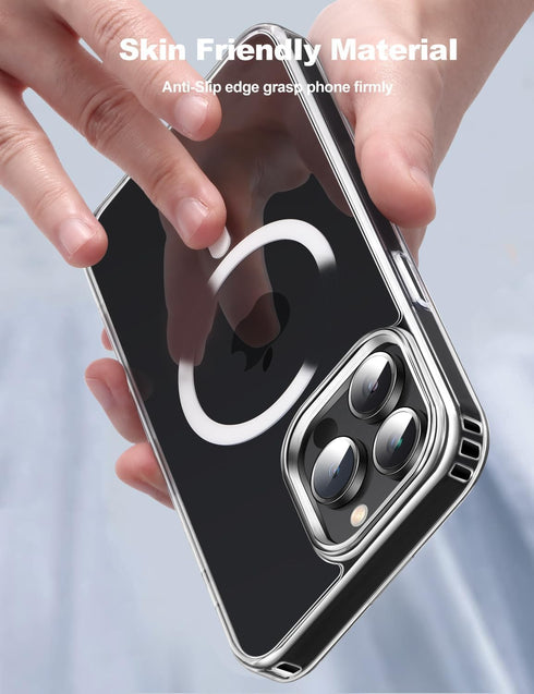 Tigowos Compatible with iPhone 15 Pro Max Case, 10FT Drop Resistant, Crystal Clear Shockproof Slim Fit