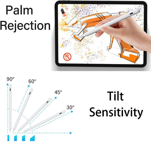 Stylus Pen for iPad Active Stylus, Apple Pencil Compatible with iPad (2018-2022), iPad Pro 11/12.9, Air/Mini Palm
