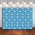 Blue Sky White Cloud Step and Repeat Photography Backdrop, 5x3ft Vinyl for Newborn Baby Shower Party Decorations