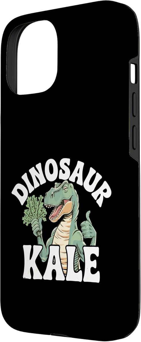 Dinosaur Kale Design Co. 15 Funny Dinosaur Kale Raw Vegan Greens Vegetable Aesthetic Case for iPhone