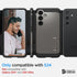 Spigen Tough Armor Case for Galaxy S24, Gunmetal, with Kickstand & Military-Grade Protection