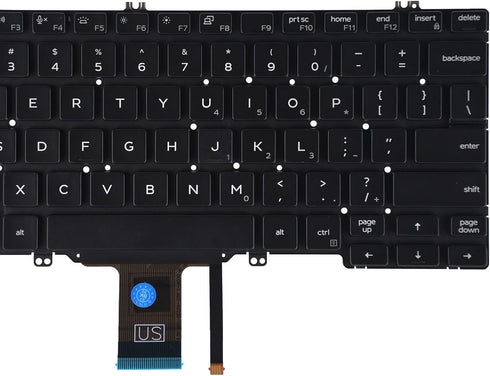 SUNMALL 3300 5300, 5300 2-in-1, 5310,5310 2-in-1, 7200 7300 E5300 E7300, Replacement Keyboard Compatible with Dell