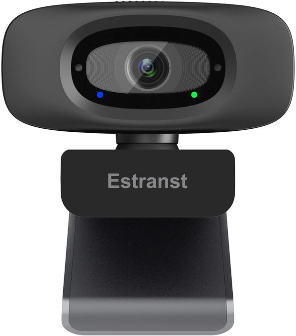 Estranst Autofocus 2K Webcam with Privacy Cover & Noise Canceling Microphone, Works with