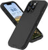 Sansunto iPhone 13 Pro Max and 12 Pro Max Case, Heavy Duty Shockproof Military Grade 3 in 1 Silicone Rubber with Hard