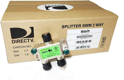 Directv SWM Approved 2-Way Wide Band Splitter, 2-Pack