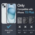 JETech Magnetic Case for iPhone 15 Plus 6.7-Inch Compatible with MagSafe Wireless Charging, Shockproof Phone Bumper Cover, Anti-Scratch Clear Back (Clear)
