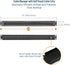 Tecmojo 1U 19 inch Cabinet,Black,2 Pack Rack Mount Cable Management Panel with Brush,Rack Brush Panel for Server Rack