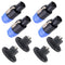Swpeet 8 Pack Audio Speaker Plug Kit, 4 Pole Speaker Plug Twist Lock Compatible with Jack Twist Lock 4 Pole Round for