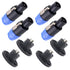 Swpeet 8 Pack Audio Speaker Plug Kit, 4 Pole Speaker Plug Twist Lock Compatible with Jack Twist Lock 4 Pole Round for