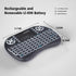 Backlit Mini Keyboard with Touchpad Mouse, Portable 2.4GHz Wireless for iPad, PC, Android TV Box