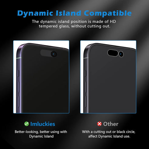 imluckies 2 Pack Matte Privacy Screen Protector for iPhone 14 Pro Max, 6.7", Anti-Spy, Anti-Fingerprint, Easy Install