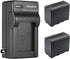 Kastar 2-Pack NP-F960 / NP-F970 Battery and AC Wall Charger, Replacement for Feelworld FW759 7 INCH Slim DSLR Monitor