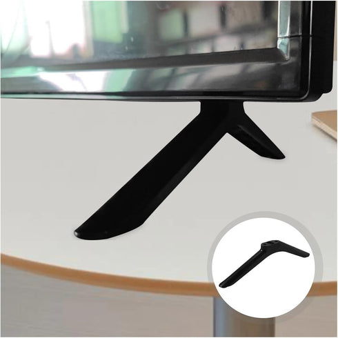 THUVIJDN Black Tv Base Stand Replacement Feet Pedestal Televisions Legs Mounts Smart Tvs Table Top Desktop Universal Pp