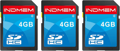 elecacc SD Card 4GB 3 Pack, Class 4 Flash SDHC Memory Cards MLC
