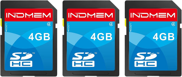 elecacc SD Card 4GB 3 Pack, Class 4 Flash SDHC Memory Cards MLC