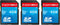 elecacc SD Card 4GB 3 Pack, Class 4 Flash SDHC Memory Cards MLC