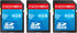 elecacc SD Card 4GB 3 Pack, Class 4 Flash SDHC Memory Cards MLC