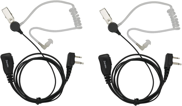 Walkie Talkies Earpiece with Mic, 2 Pin Acoustic Tube Headset Compatible with Midland LXT600VP3 GXT1000VP4 LXT500VP3