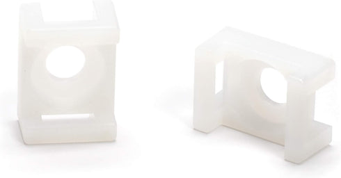 THE CIMPLE CO Cable Tie Base Saddle Mount - Wire Holder Organizer, 100 Pack, White Zip Tie Mounting Block