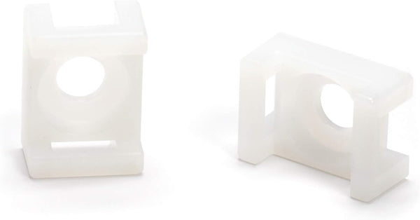THE CIMPLE CO Cable Tie Base Saddle Mount - Wire Holder Organizer, 100 Pack, White Zip Tie Mounting Block