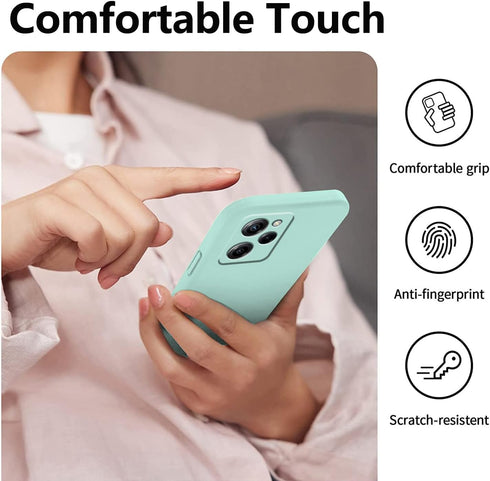 Poco X5 Pro Case - Dark Green Silicone, Soft Touch, Shockproof, Thin Cover for Xiaomi Poco X5 Pro (Blue)