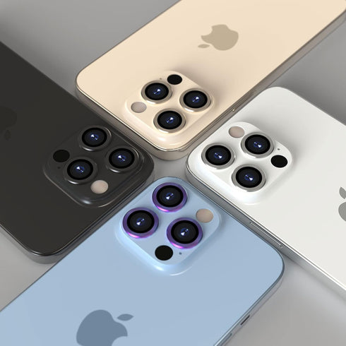 CloudValley Camera Lens Protector for iPhone 13 Pro - iPhone 13 Pro Max, 9H Tempered Glass Film, Aluminum Alloy Cover