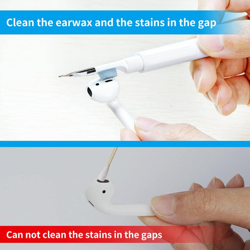 AirPod Cleaner Kit - Bluetooth Earbuds Cleaning Kit for AirPods Pro 1 2 3, Multi-Function Cleaning Pen with Soft Brush