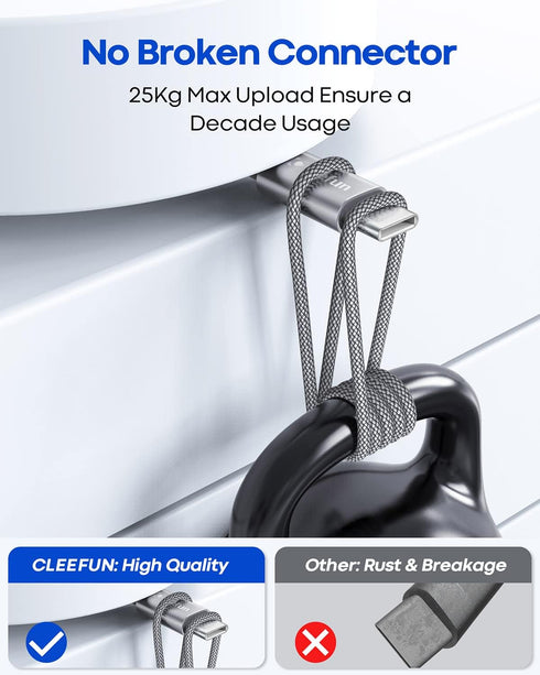 CLEEFUN 6ft USB C Cable 5-Pack, Fast Charging Braided Cord for iPhone 15 Pro Max, Samsung Galaxy S24/S23/S22/S21/S20