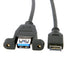 cablecc USB 3.1 Front Panel Header to USB 3.0 Type-A Female Extension Cable, 50cm Panel Mount Type