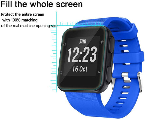 Screen Protector for Garmin Forerunner 35, 4 Pack Tempered Glass Anti-Scratch High Definition Full Coverage Films