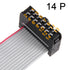 uxcell IDC 14 Pins Connector Flat Ribbon Cable Female Connector, 30cm Length, 5pcs