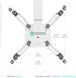 ONKRON Universal Projector Mount, Ceiling & Wall up to 22 lbs, Adjustable Height with Swivel