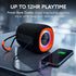 iphoenix IP160 IPX6 5 12H Portable Bluetooth Speaker, Stereo Sound & Deep Bass, Waterproof, Dynamic RGB Lights