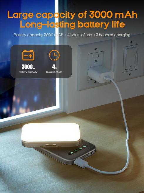 GLOUEN 3 10 Selfie Light Rechargeable Phone Light Clip with Digital Display, Light Modes & Brightness Levels
