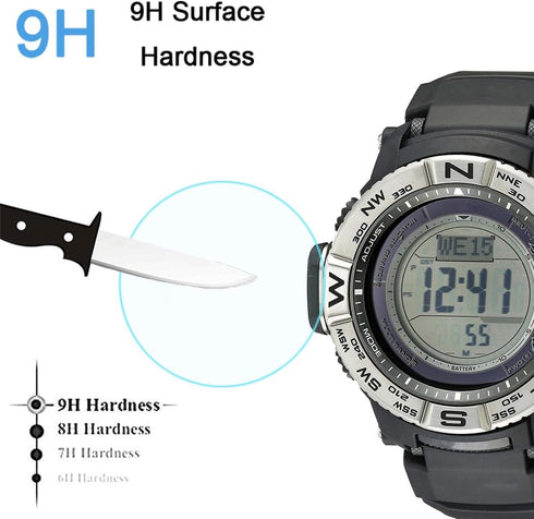 3 Pack Compatible with PRW3500 Watch Screen Protectors, Tempered Glass for PRW-3500/PRW-3500Y/PRW-3500T