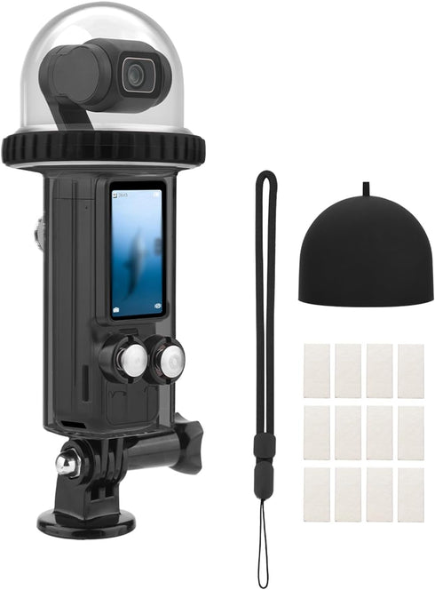 40M/131FT Waterproof Dive Case for DJI Osmo Pocket 3, Protective Underwater Housing Cover Shell with Accessories