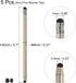MECCANIXITY 5pcs Stylus Pens for Touch Screens with 2 Extra Tips Dual Rubber Tips Capacitive Stylus Universal Tablet Pen Sensitivity Precision, Champagne Gold