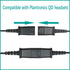 Daily Headset 2.5mm Quick Disconnect Coil Cable for Plantronics QD, Works with Cordless or Cell Phones