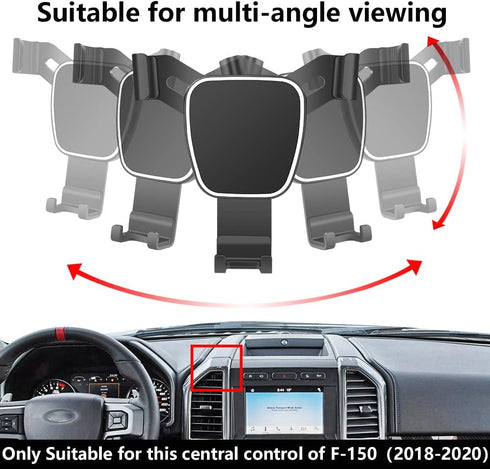 Car Phone Holder for 2018-2020 Ford F-150 Truck, Auto Accessories Navigation Bracket for Mobile Cell Phone