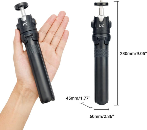 JJC 2 in 1 Extendable Mini Vlogging Tripod & Selfie Stick for Sony ZV-E10, Canon EOS M50, Panasonic G100, and More