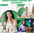 Kakalote 1 75cmonly PC Green Screen Background, Nylon Background Screen Portable Foldable Backdrop for Live Streaming