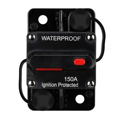 150 AMP Fuse Holders - Audio Circuit Breaker, Reset Fuse Inverter, 12V-48V DC Fuse Holder, Replace Fuses with Reset