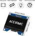 ACEIRMC 2pcs 1.54 Inch 12864 128x64 SSD1309 I2C 32-4 OLED Module Driver IIC Serial Interface Self-Luminous Display