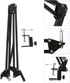 Lurrose 1/4 Metal Webcam Holder and Desktop Scissor Arm Stand with Screw Clamp, Adjustable Suspension Boom for USB