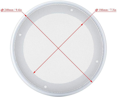 Sound Box Grille Loudspeakers Protective Cover, Decorative Circle Metal Mesh Speaker Grill Cover (2PCS)