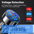 6-in-1 Multi-Port Car Charger with Voltage Detection, 2PD+3USB+QC3.0 Fast Charge Adapter for iPhone, Android, Samsung