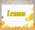 CORFOTO 9x6ft Summer Fabric Lemon Pattern Backdrop Yellow Lemons Green Leaves Citrus Pattern Photography Background