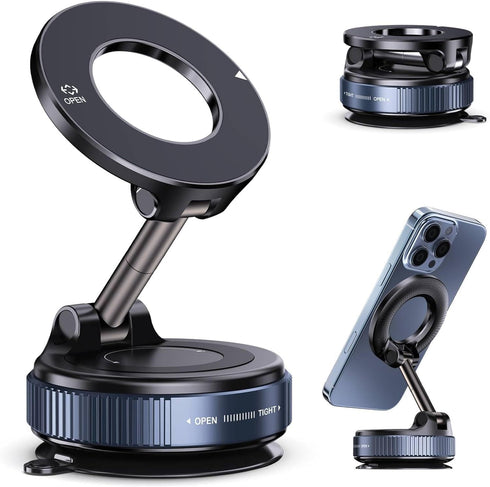 BEIDOQIXIN Magnetic Car Phone Holder Vacuum Adsorption Suitable for iPhone and Android Phones