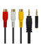 3.5mm to RCA Audio Extension Cable, Gold Plated 3.5mm Male to 3RCA Female Stereo Audio Cable, 25cm