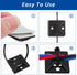 100 Set Cable Zip Tie Self Adhesive Mounts Kit with 6" Zip Ties, Sticky Wire Fasteners, Black Wire Holders